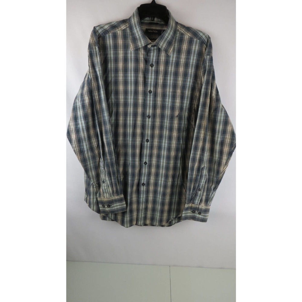 Nautica Dress Shirt for Men 80's Two Ply Cotton Large